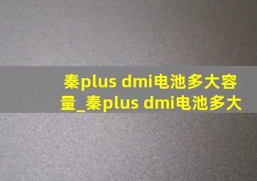 秦plus dmi电池多大容量_秦plus dmi电池多大